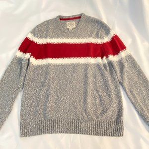 St. John's Bay Red Gray Sweater Crewneck XL
